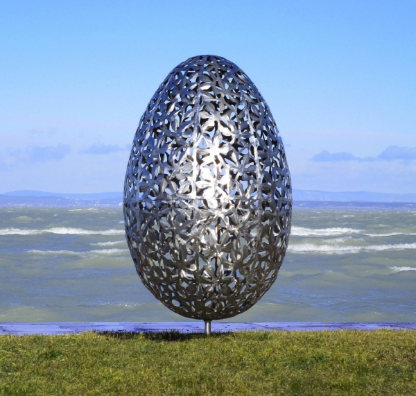 Big egg garden sculpture